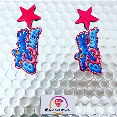 Pendientes chicle Pendientes boomer pendientes azules pendientes rosas