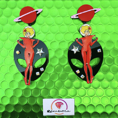 Pendientes mujer Pendientes pin up earrings pendientes tattoo earrings Pendientes chica Pendientes marciana TURBANTES MUTANTES design pendientes old school earrings Pendientes alien earrings