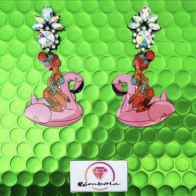 Pendientes piscina Pendientes pin up earrings pendientes tattoo earrings Pendientes flamenco TURBANTES MUTANTES design pendientes old school earrings Pendientes bikini pendientes flotador