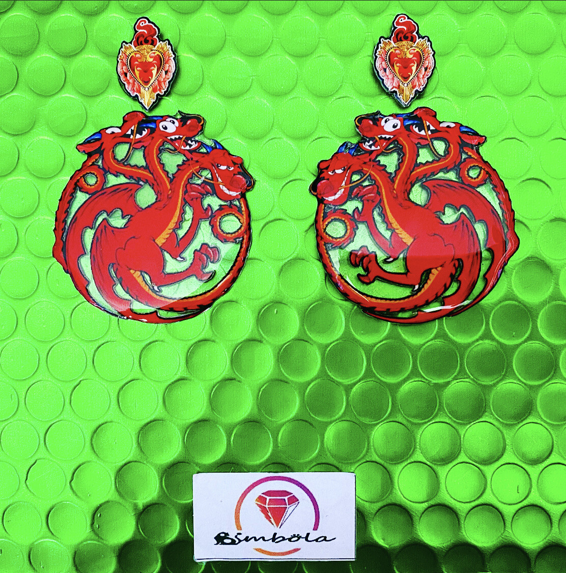 PENDIENTES DRAGÓN DRAGON EARRINGS FUNNY EARRINGS HANDMADE EARRINGS CARTOON EARRINGS PENDIENTES TATTOO