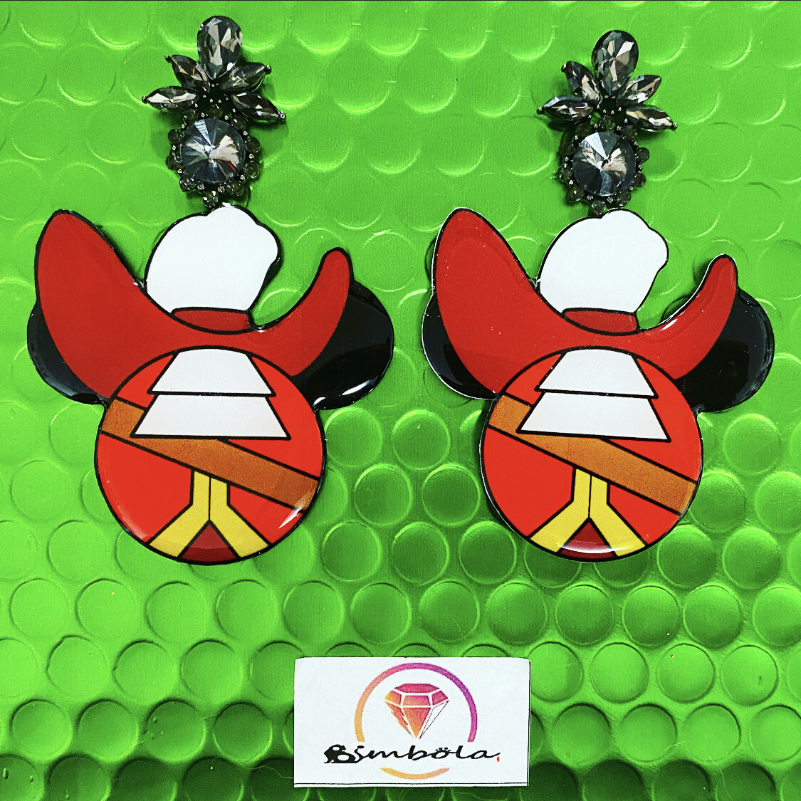 Pendientes capitan garfio mouse head earrings pendientes villano pendienoted Peter hook earrings