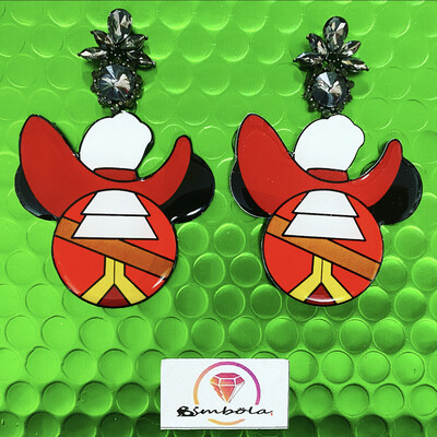 Pendientes capitan garfio mouse head earrings pendientes villano pendienoted Peter hook earrings