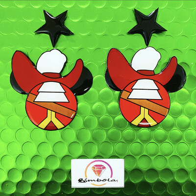 Pendientes capitan garfio mouse head earrings pendientes villano pendienoted Peter hook earrings