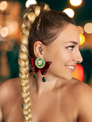 PENDIENTES MARIPOSA IRIDESCENTE GEOMETRIC EARRINGS PENDIENTES METACRILATO BUTTERFLY EARRINGS pendientes campanilla