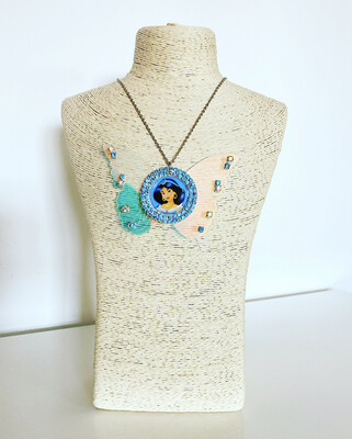 Collar mariposa butterfly necklace glitter collar acero de charm collar Jasmine