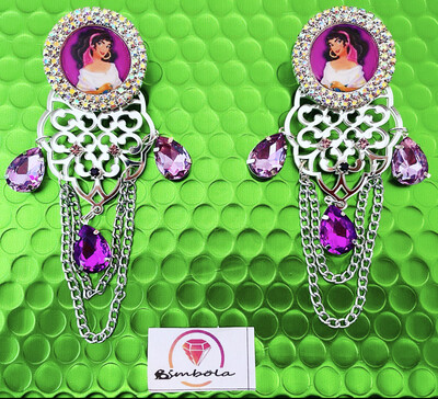 Pendientes Muñeca doll earrings pendientes Esmeralda Pendientes princesa