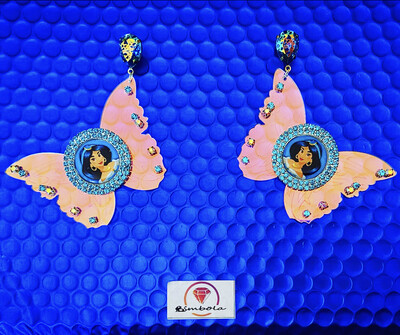 PENDIENTES MARIPOSA IRIDESCENTE GEOMETRIC EARRINGS PENDIENTES METACRILATO BUTTERFLY EARRINGS pendientes Yasmin Jasmine