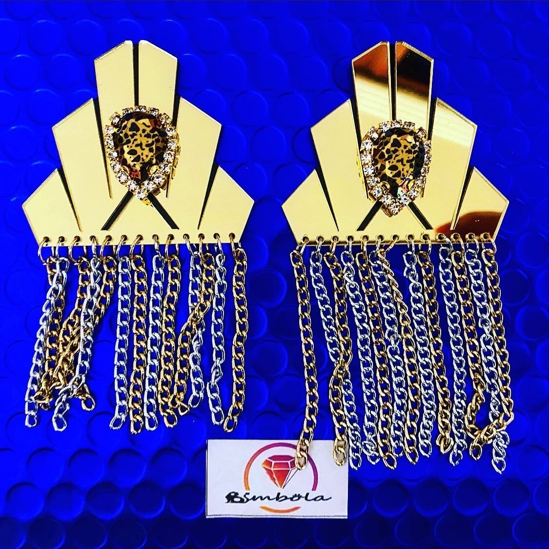 Pendientes cadenas GEOMETRIC EARRINGS PENDIENTES METACRILATO GOLDEN EARRINGS