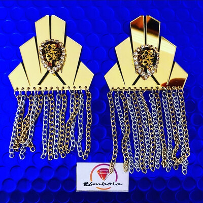 Pendientes cadenas GEOMETRIC EARRINGS PENDIENTES METACRILATO GOLDEN EARRINGS