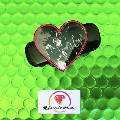 Pasador de pelo clip cabello horquilla adorno  dracula corazón 