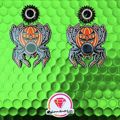 Pendientes calabaza pumpkin earrings Pendientes Halloween earrings 