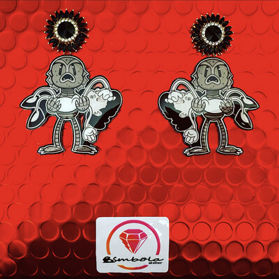 Pendientes Monstruo del lago creature earrings Pendientes Halloween earrings