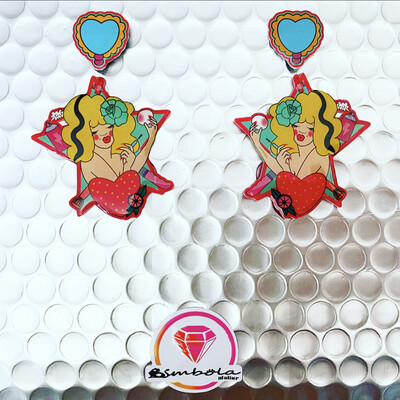 Pendientes mujer pendientes Exclusive design TURBANTES MUTANTES ANITA PIN UP DESIGN