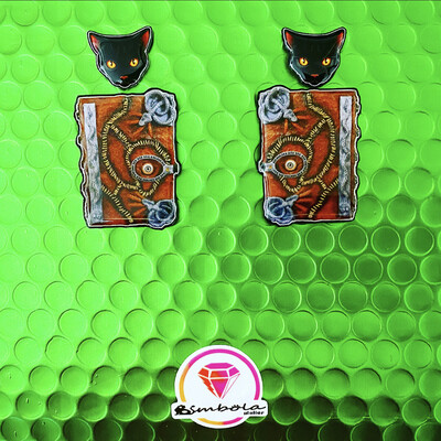 Pendientes Hocus Pocus Pendientes Halloween earrings el retorno de las brujas abracadabra pendientes libro