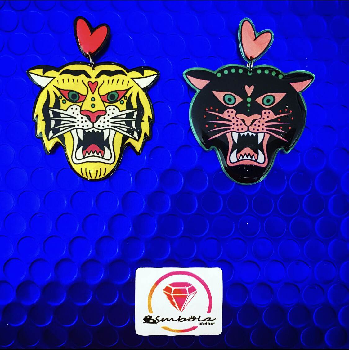 Pendientes tigre pendientes panteras Pendientes pin up earrings pendientes tattoo earrings Pendientes TURBANTES MUTANTES design pendientes old school earrings