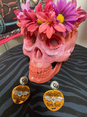 PENDIENTES HALLOWEEN PENDIENTES TRICK OR TREAT EARRINGS PENDIENTES WOMAN EARRINGS PENDIENTES METACRILATO