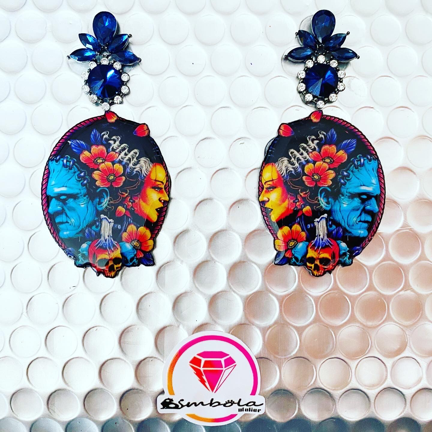 PENDIENTES FRANKENSTEIN FUNNY EARRINGS HANDMADE EARRINGS HALLOWEEN EARRING