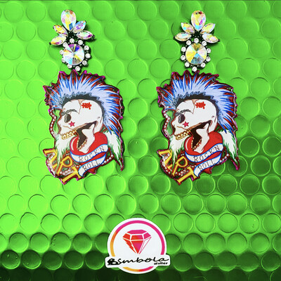 Pendientes calavera skull earrings Neni’s custom design 