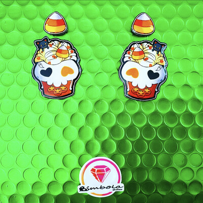 Pendientes muffin earrings Pendientes HALLOWEEN earrings fantasma Candy 