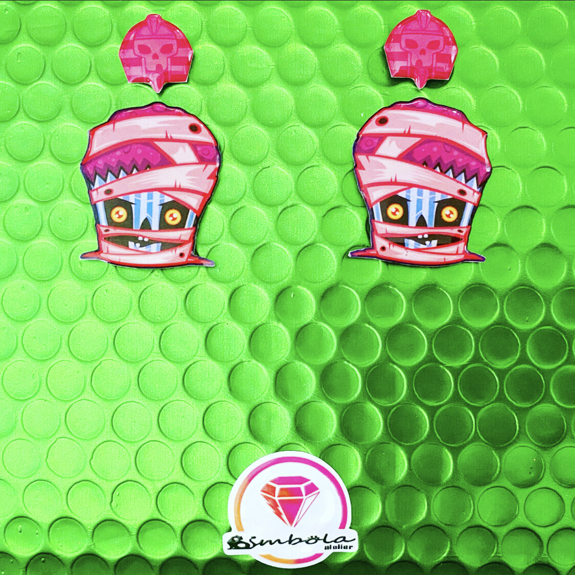 Pendientes muffin earrings Pendientes HALLOWEEN earrings fantasma Momia