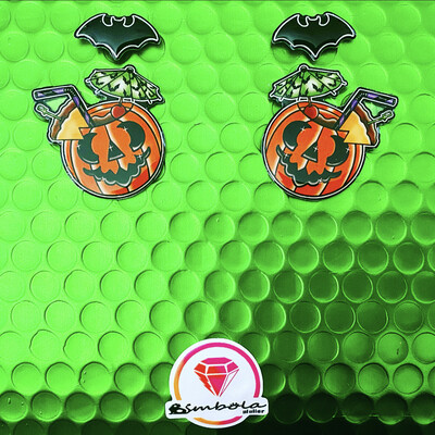 Pendientes calabaza pumpkin earrings Pendientes Halloween earrings 