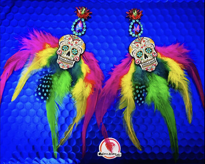 PENDIENTES HALLOWEEN EARRINGS Pendientes calaveras pendientes plumas