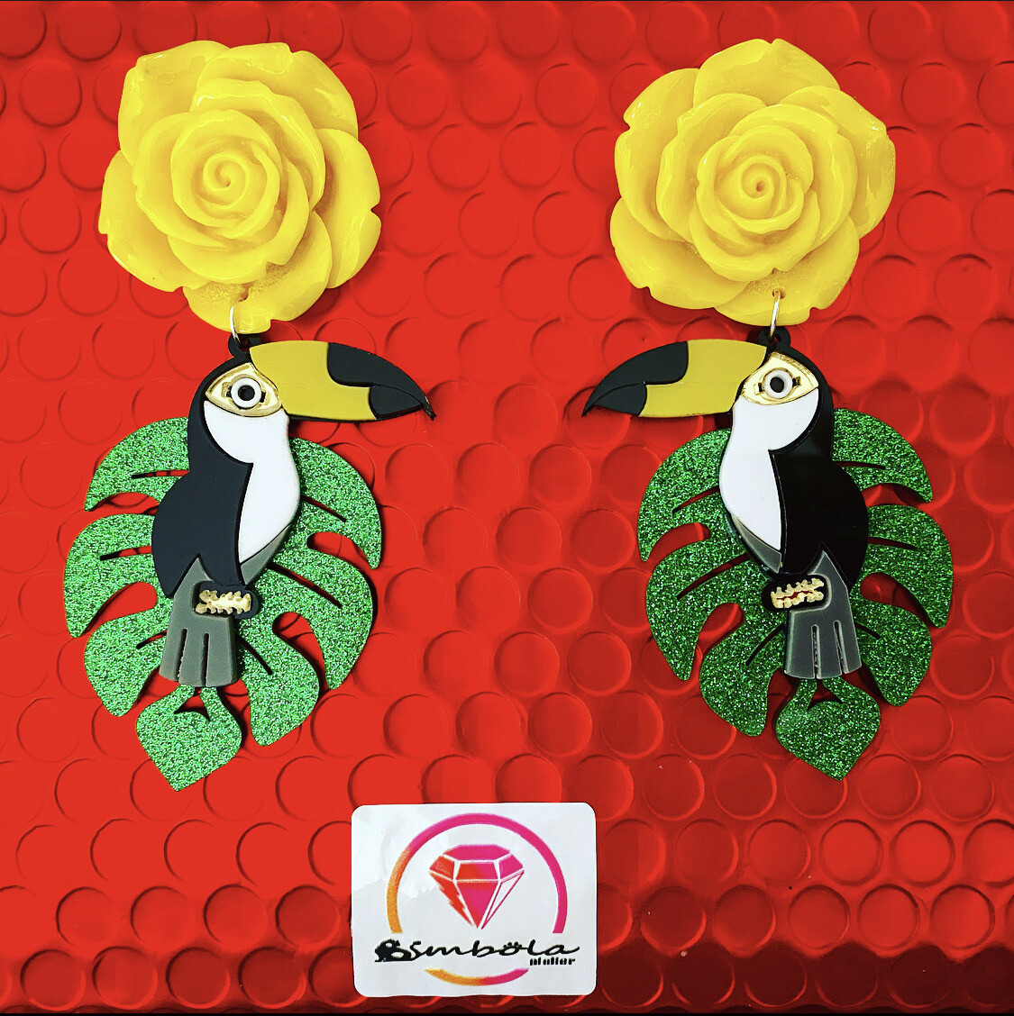 PENDIENTES TUCANES PENDIENTES TUCÁN VERANO PENDIENTES TROPICALES TOUCAN EARRINGS SUMMER EARRINGS 