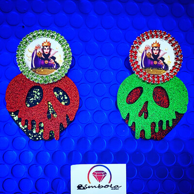 Pendientes manzana envenenada Pendientes evil Queen earrings Pendientes villana