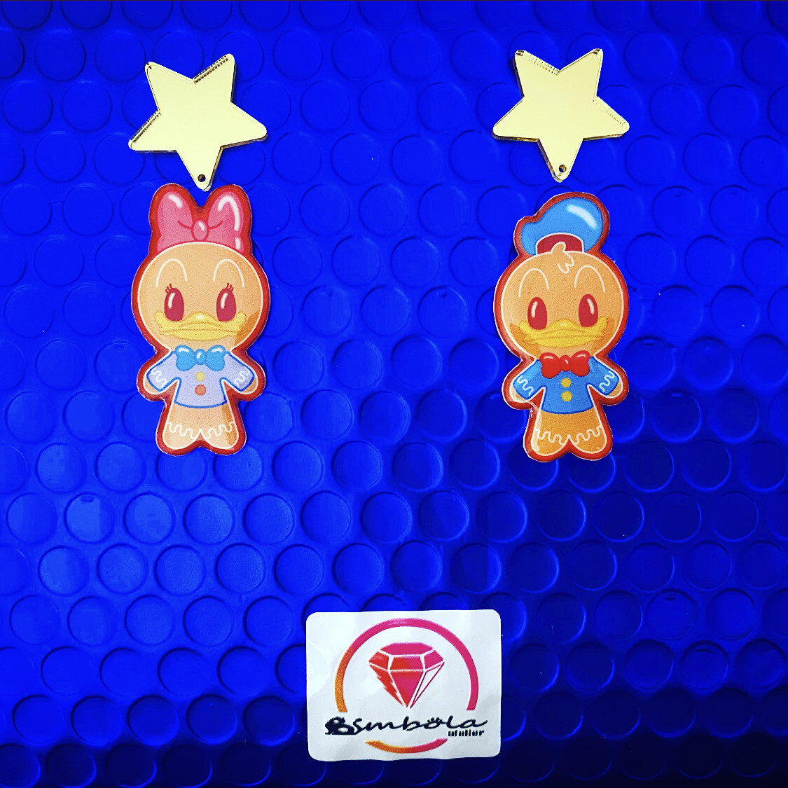 Pendientes Pato Donald earrings Christmas earrings Pendientes Navidad gingerbread earrings galletas de jengibre Daisy