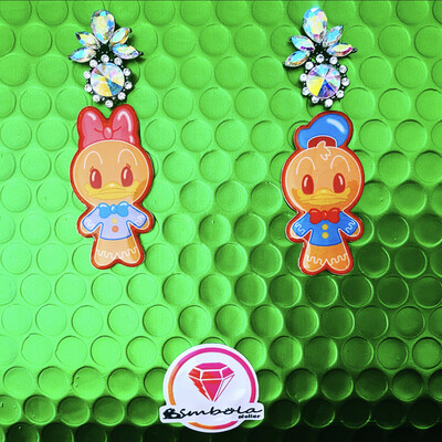 Pendientes Pato Donald earrings Christmas earrings Pendientes Navidad gingerbread earrings galletas de jengibre Daisy