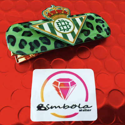 Pasador de pelo clip cabello horquilla adorno fútbol betis