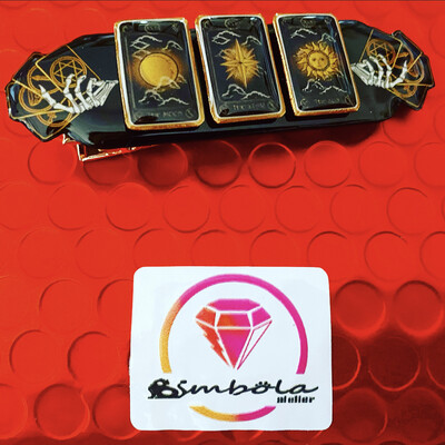Pasador de pelo clip cabello horquilla adorno cartas del tarot 