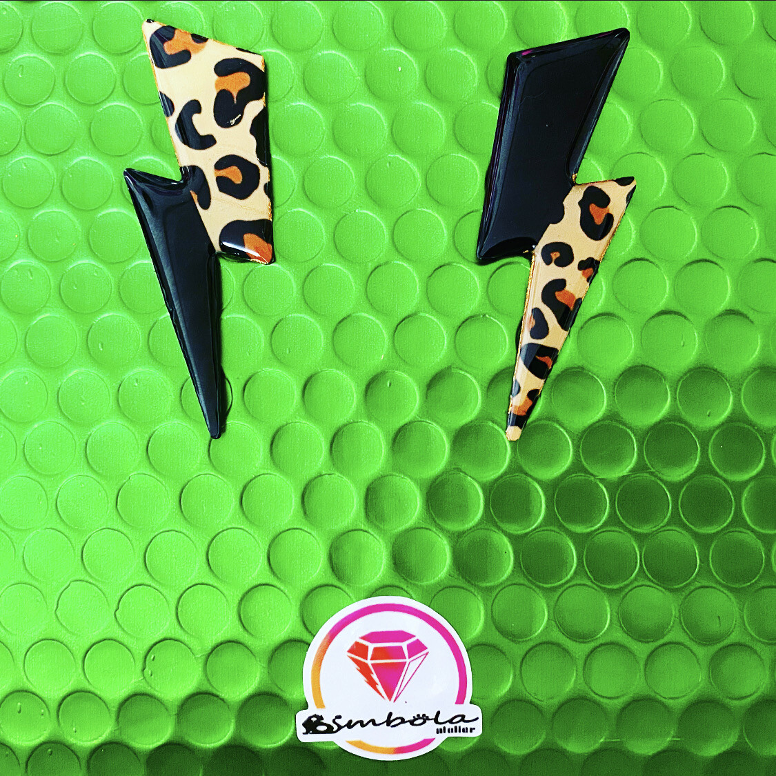 Pendientes Animal print earrings Pendientes rayos Ray earrings estampado leopardo 