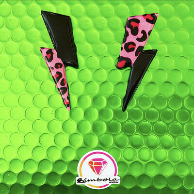 Pendientes Animal print earrings Pendientes rayos Ray earrings estampado leopardo 