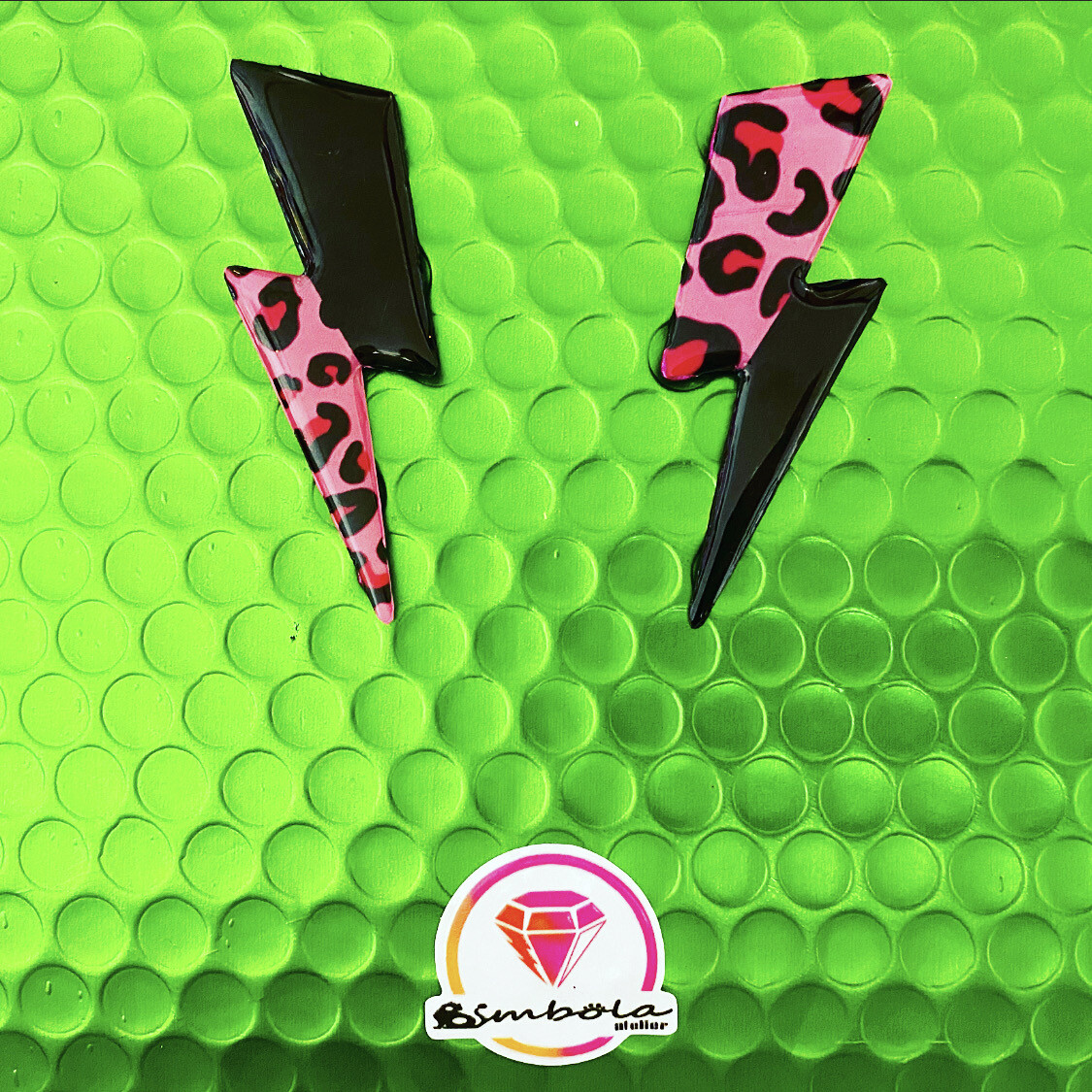 Pendientes Animal print earrings Pendientes rayos Ray earrings estampado leopardo 