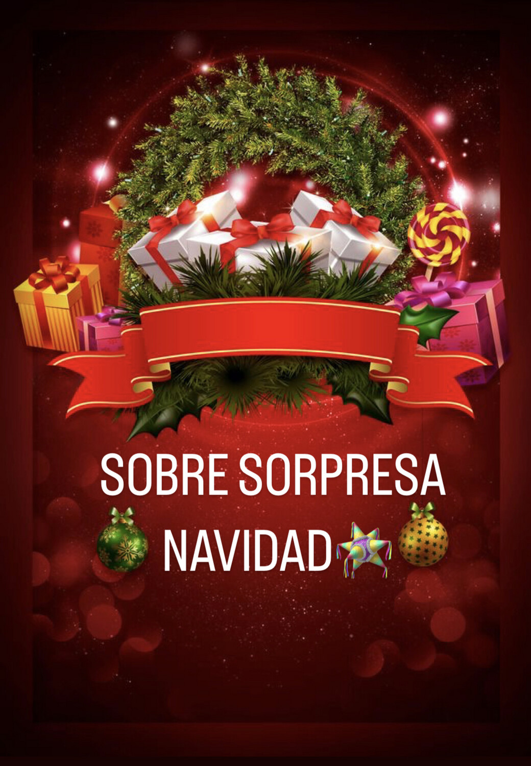 PENDIENTES NAVIDAD 2 PARES SORPRESA, SOBRE SORPRESA NAVIDAD 