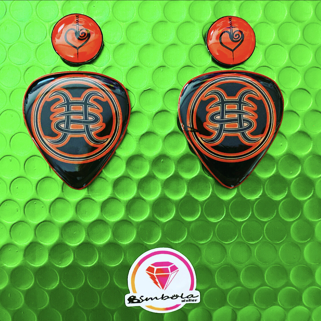 PENDIENTES Héroes del silencio Pendientes púas pua Pendientes rockeros rock