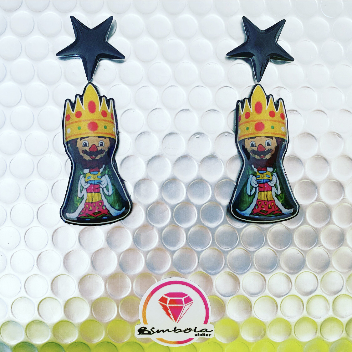 Pendientes Rey mago Gaspar Melchor Baltasar King earrings Freak earrings Christmas Navidad Reyes magos