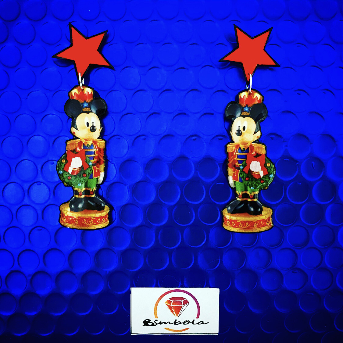 Pendientes cascanueces nut cracker earrings pendientes micke Christmas earrings pendientes Navidad mouse earrings 