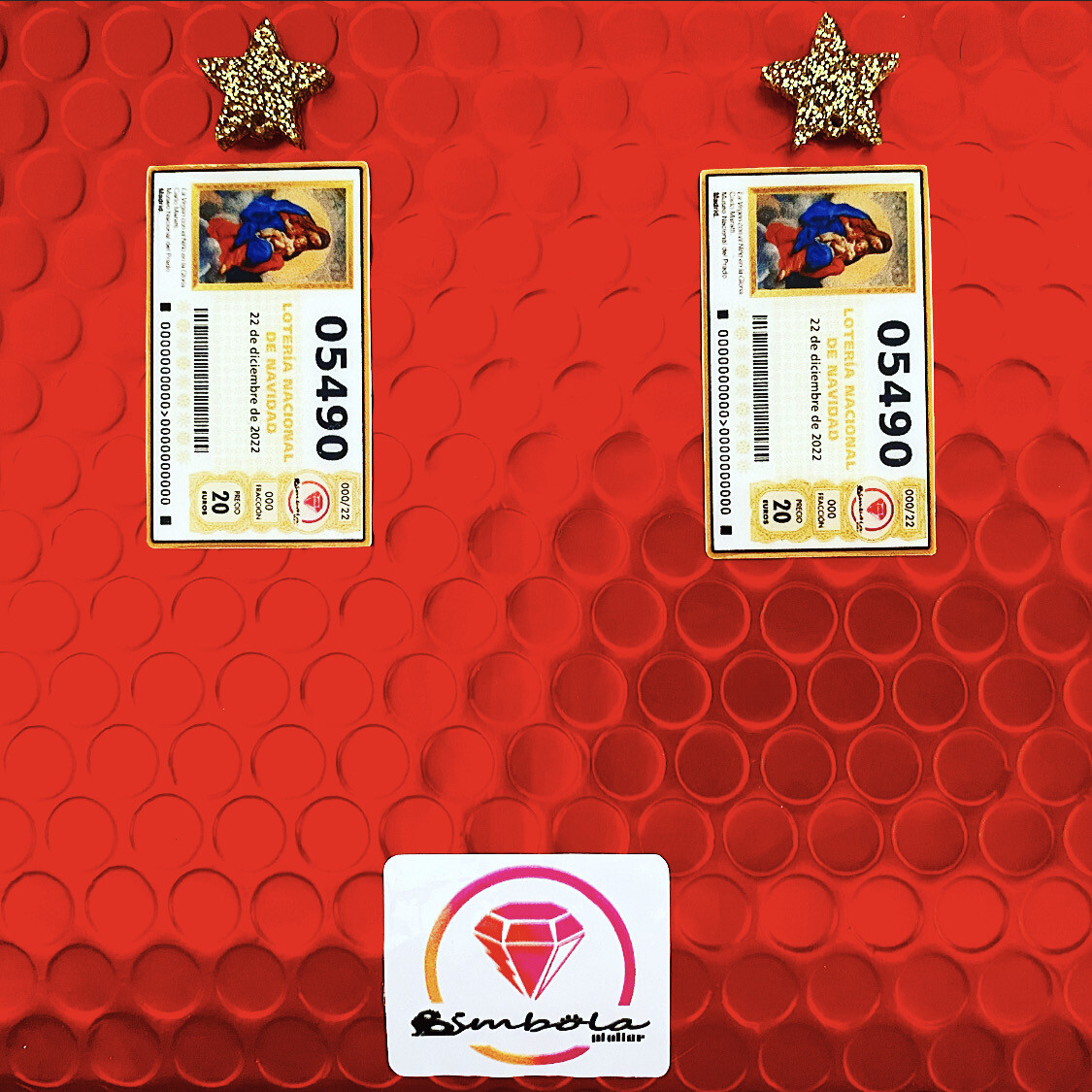 Pendientes navidad Christmas earrings pendientes decimo lotería décimo 