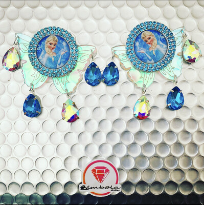PENDIENTES MARIPOSA IRIDESCENTE GEOMETRIC EARRINGS PENDIENTES METACRILATO BUTTERFLY EARRINGS pendientes Frozen