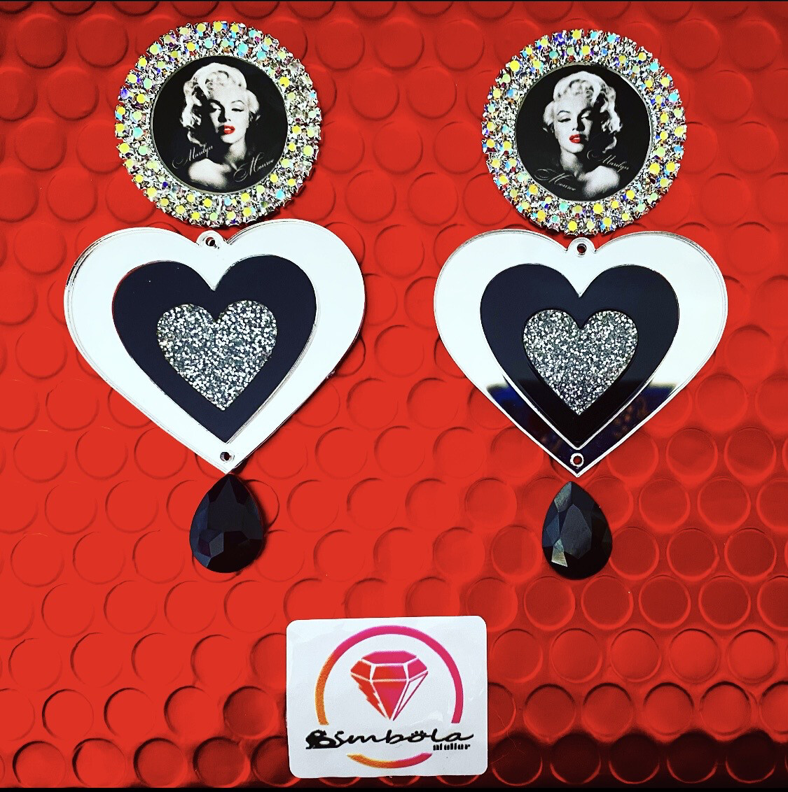 Pendientes Marilyn Monroe earrings pendientes corazones pendientes princesa 