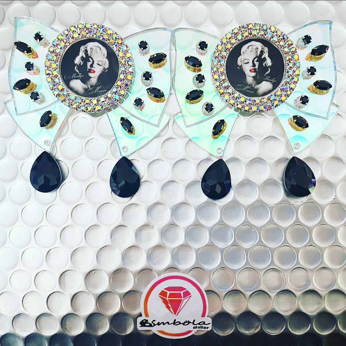 PENDIENTES LAZO RIBBON EARRINGS PENDIENTES BODA PENDIENTES ELEGANTES METACRILATO MARILYN