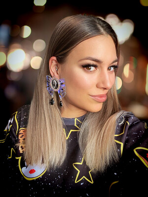 PENDIENTES LAZO RIBBON EARRINGS PENDIENTES BODA PENDIENTES ELEGANTES METACRILATO MARILYN