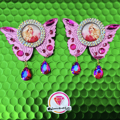 PENDIENTES MARIPOSA IRIDESCENTE GEOMETRIC EARRINGS PENDIENTES METACRILATO BUTTERFLY EARRINGS pendientes Barbi