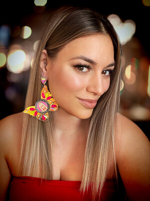 PENDIENTES MARIPOSA IRIDESCENTE GEOMETRIC EARRINGS PENDIENTES METACRILATO BUTTERFLY EARRINGS pendientes Barbi