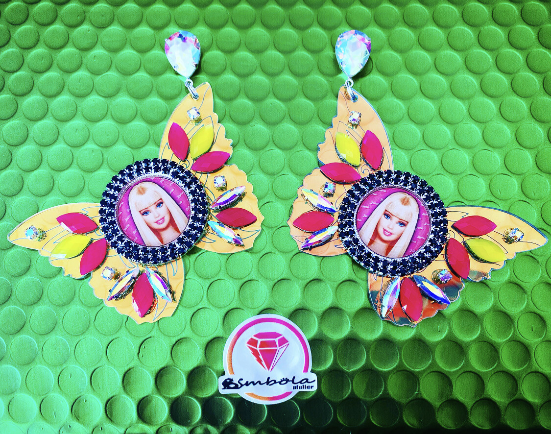 PENDIENTES MARIPOSA IRIDESCENTE GEOMETRIC EARRINGS PENDIENTES METACRILATO BUTTERFLY EARRINGS pendientes Barbi