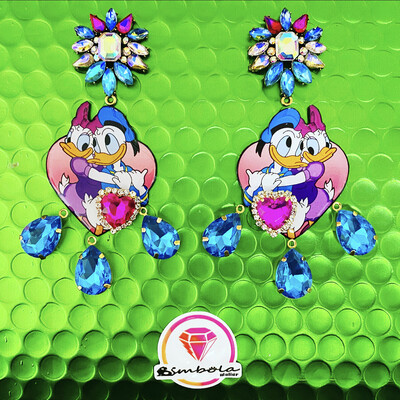 PENDIENTES DONAL DAISY EARRINGS FUNNY CARTOON DIBUJOS ANIMADOS PENDIENTES PATO
