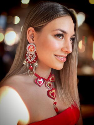 Pendientes Muñeca doll earrings pendientes Barbi Pendientes princesa