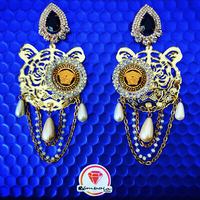 Pendientes Versac earrings pendientes metacrilato pendientes princesa pendientes tigre